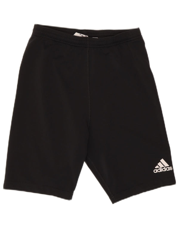 Adidas Womens Sport Shorts UK 12 Medium Black Polyester
