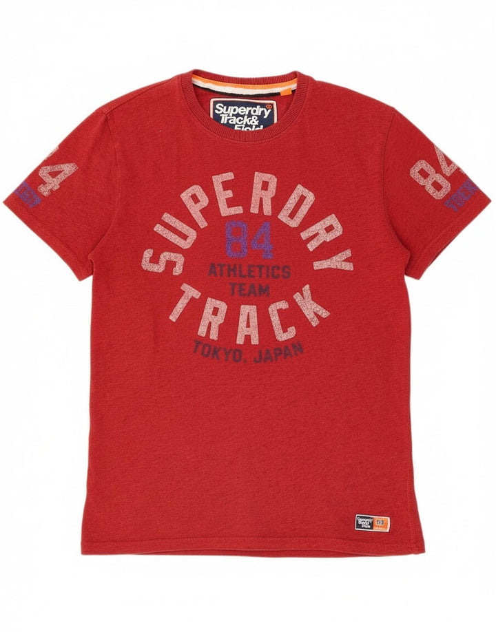 Ανδρικό γραφικό μπλουζάκι Superdry Top Μεσαίο κόκκινο βαμβακερό