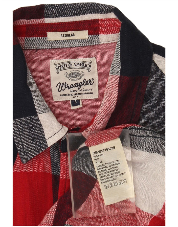 Ανδρικό φανελένιο πουκάμισο Wrangler με κανονική εφαρμογή, μικρό κόκκινο βαμβακερό