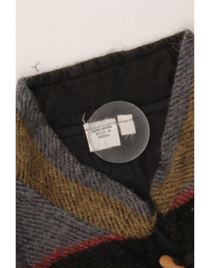 Vintage Γυναικείο Bomber Jacket UK 16 Μεγάλο πολύχρωμο ριγέ μαλλί