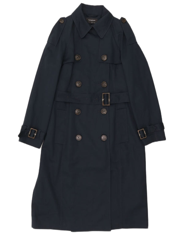 Marks & Spencer Γυναικεία καμπαρντίνα UK 12 Medium Navy Blue Cotton