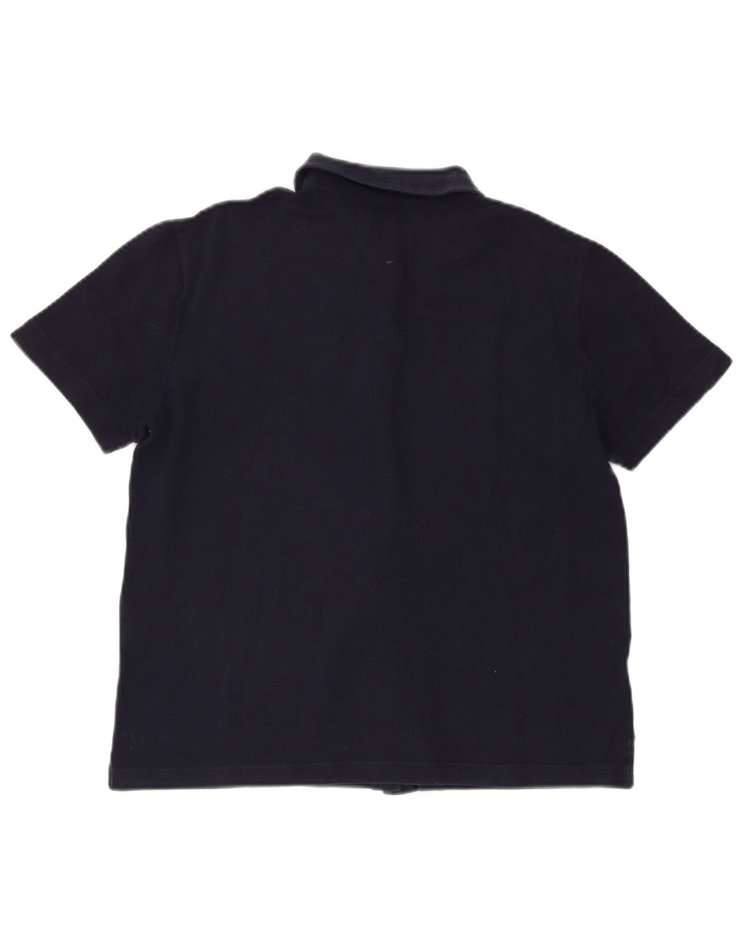 FRED PERRY Γυναικείο κοντομάνικο πουκάμισο UK 18 XL Navy Blue βαμβακερό