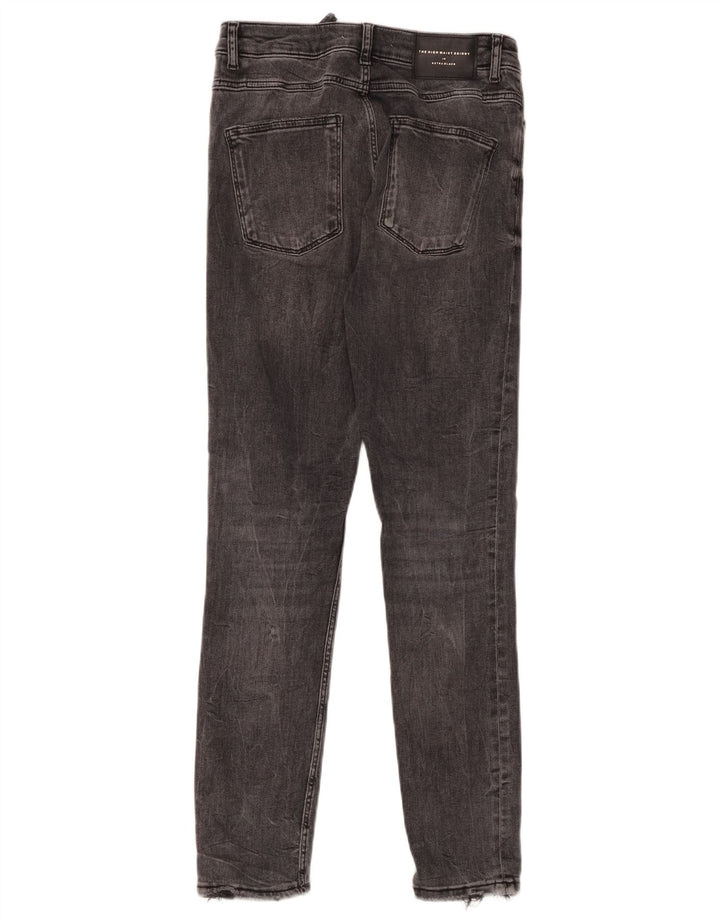 ZARA Γυναικείο στενό τζιν ψηλόμεσο EU 38 Small W28 L27 Γκρι βαμβακερό