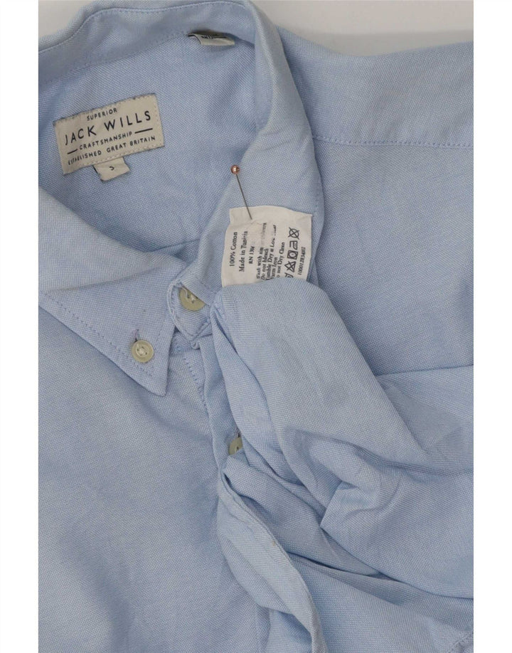 Ανδρικό πουκάμισο Jack Wills, μικρό μπλε βαμβακερό