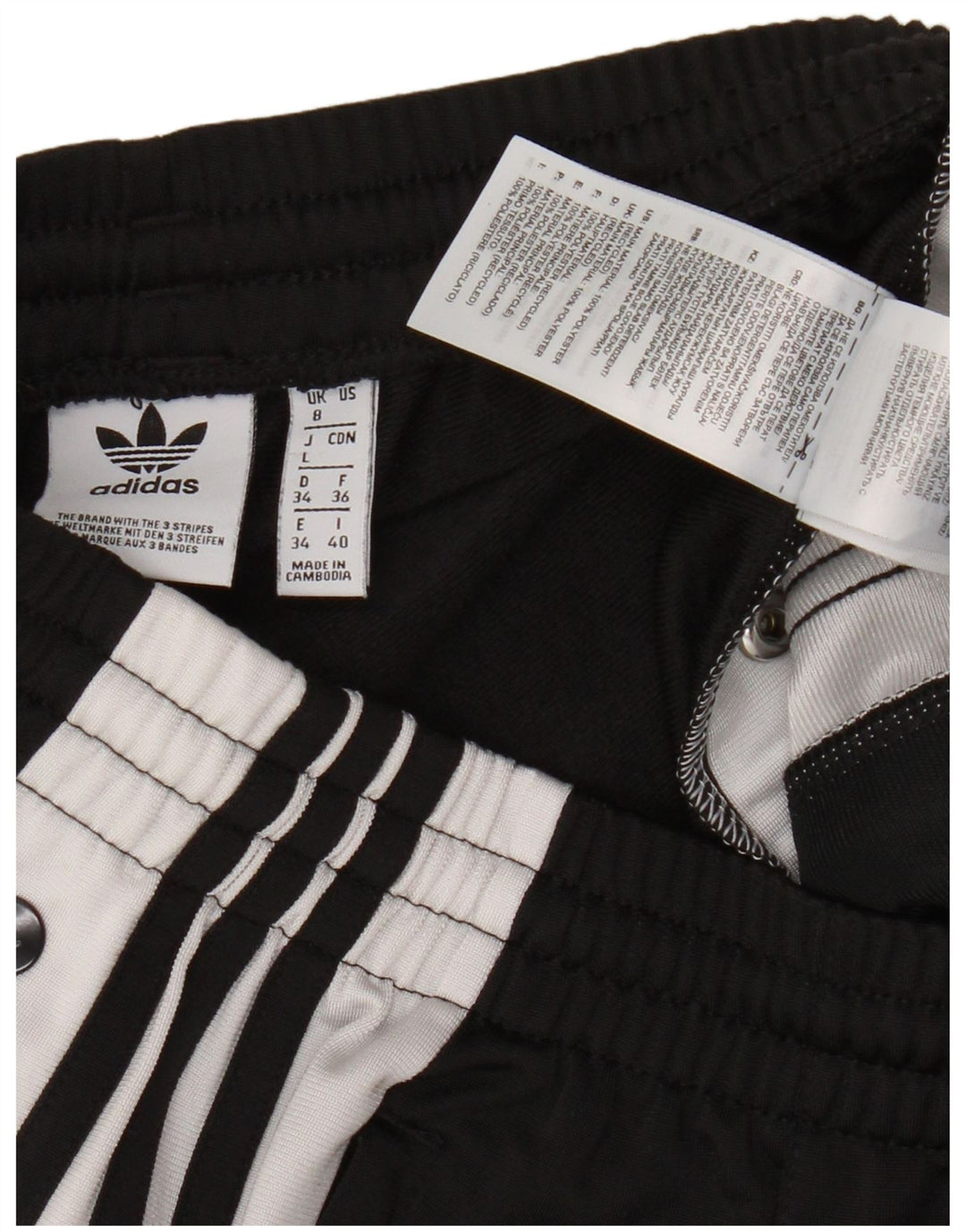 Γυναικεία αθλητική φόρμα Adidas Παντελόνι UK 8 Small Black Colourblock Polyester