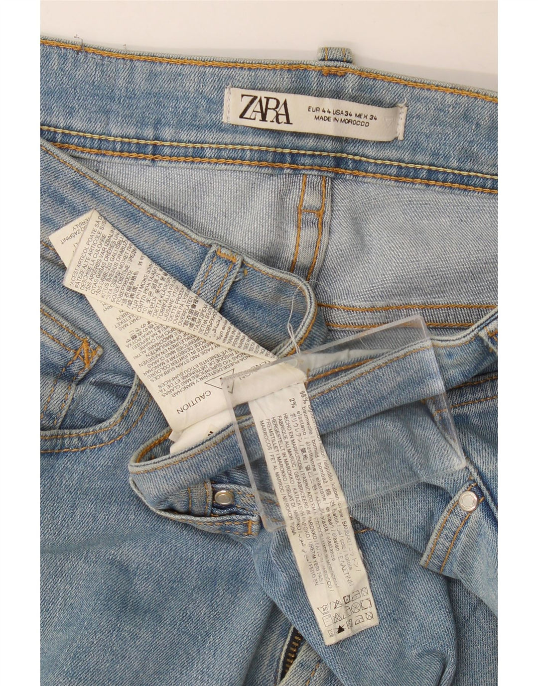 Zara Ανδρικό Slim Jeans EU 44 Large W34 L30 Blue Cotton