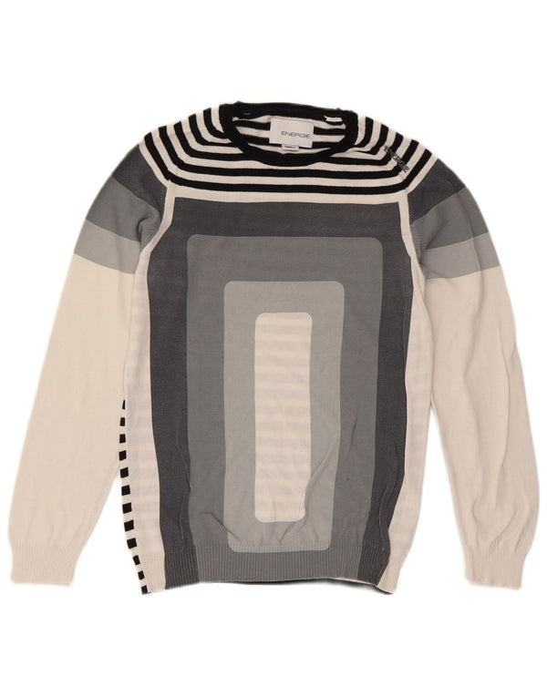 Ανδρικό πουλόβερ Energie Crew Neck Jumper Small Grey Colourblock