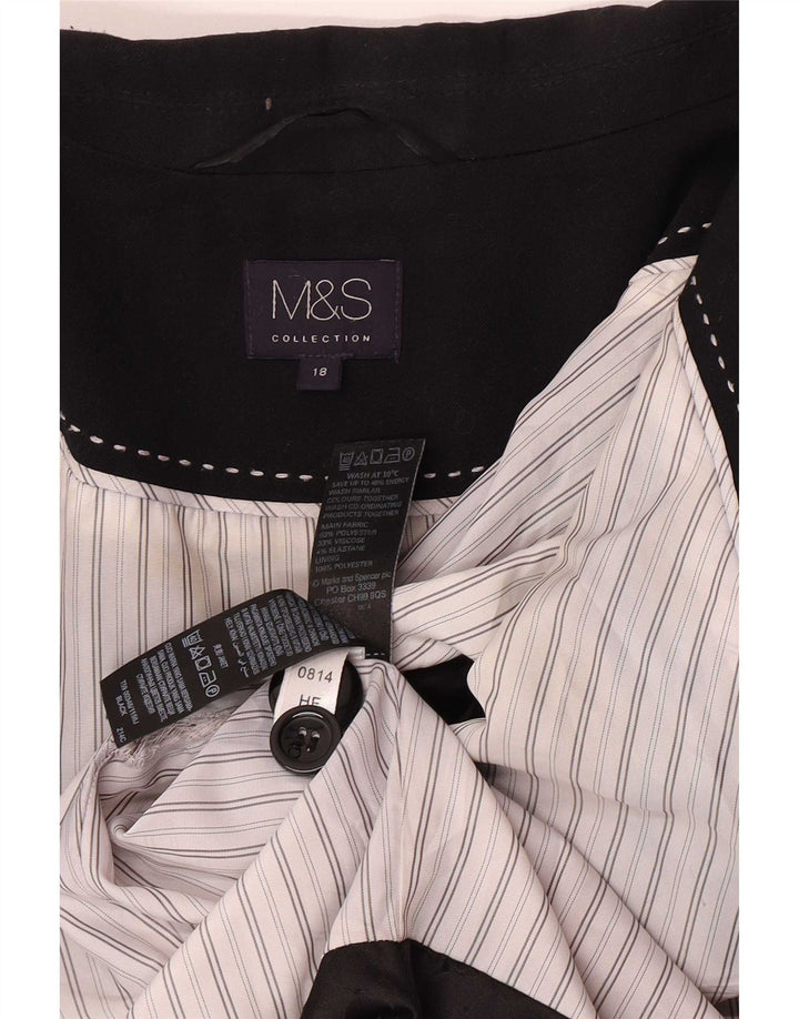 Marks & Spencer Γυναικείο Μπουφάν Blazer UK 18 XL Μαύρο Πολυεστέρας