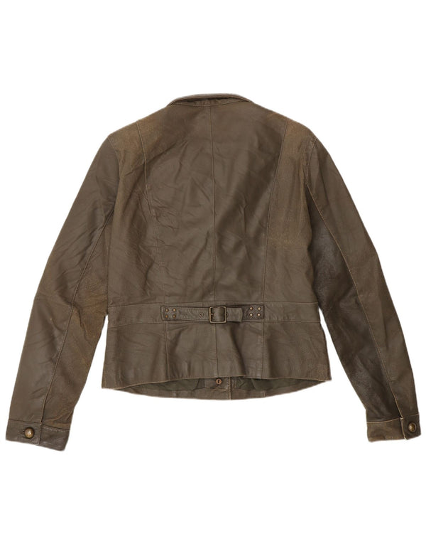 Vintage Γυναικείο Δερμάτινο Μπουφάν IT 44 Medium Khaki
