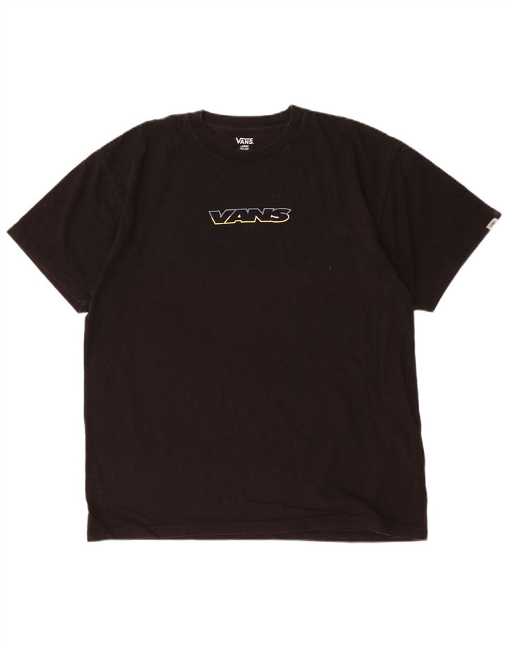 Ανδρικό γραφικό T-Shirt Vans Top μεγάλο μαύρο βαμβακερό
