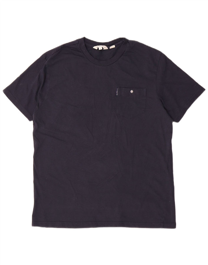 BEN SHERMAN Ανδρικό T-Shirt Μπλούζα μεσαίου μπλε από βαμβάκι