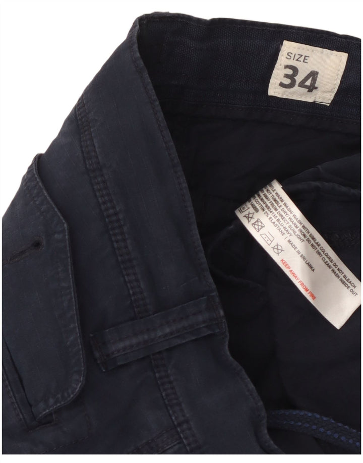 Ανδρικό σορτς Cargo Fat Face W34 Large Navy Blue από βαμβάκι