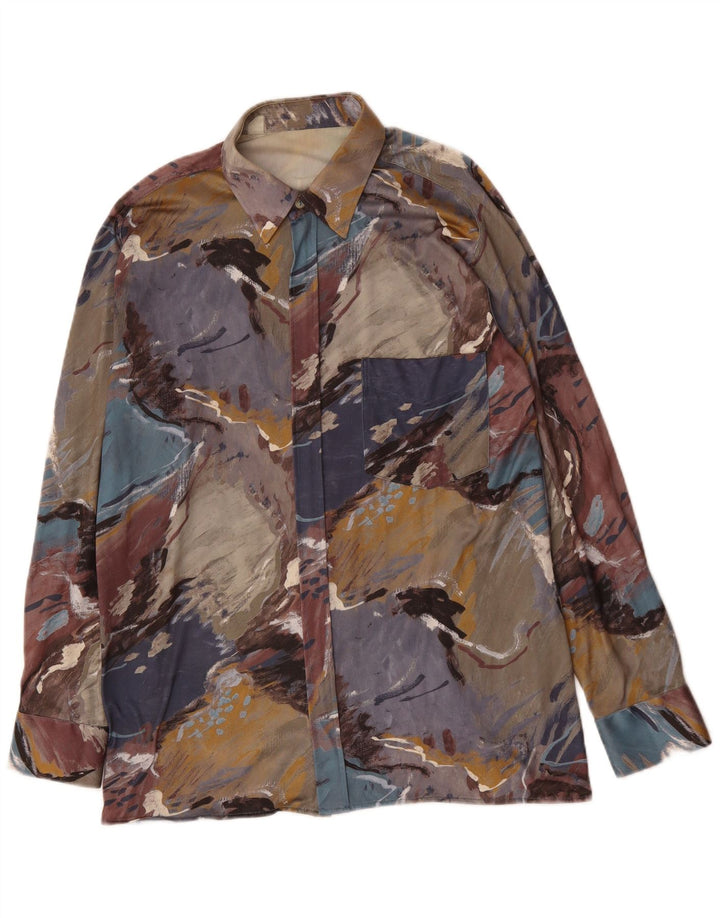 Ανδρικό πουκάμισο με αφηρημένο σχέδιο VINTAGE μεσαίο πολύχρωμο