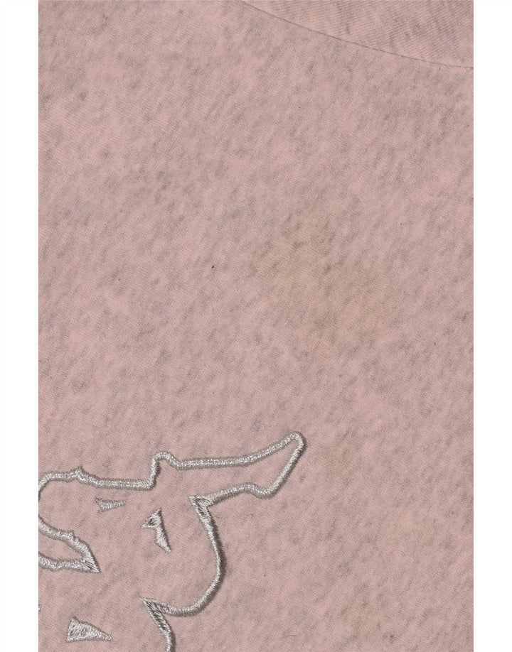 KAPPA Γυναικείο υπερμεγέθη γραφικό μπλουζάκι με κουκούλα UK 10 Small Pink Colourblock