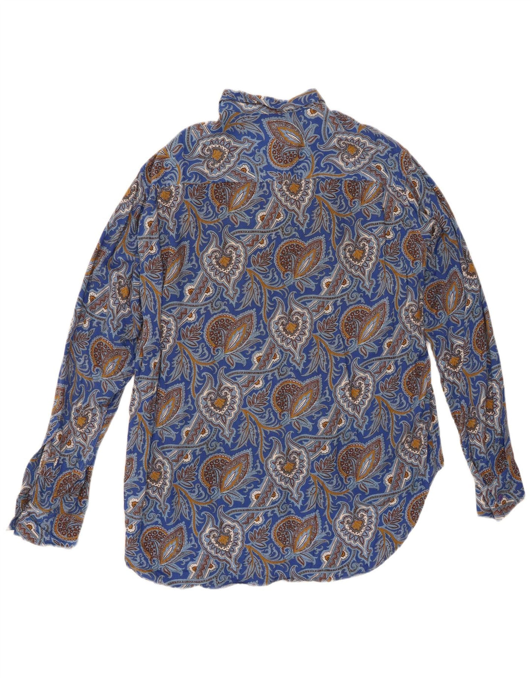 LE GARAGE Mens Shirt Medium Blue Paisley