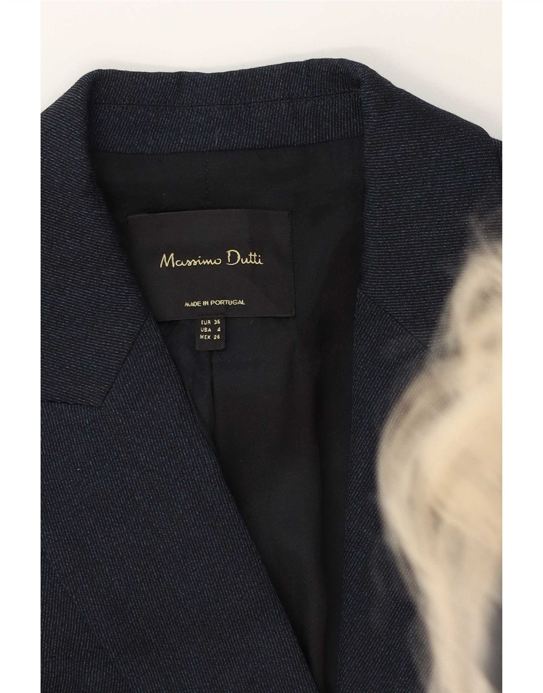 Massimo Dutti Γυναικείο μπουφάν μπλέιζερ EU 36 XS Navy Blue Viscose