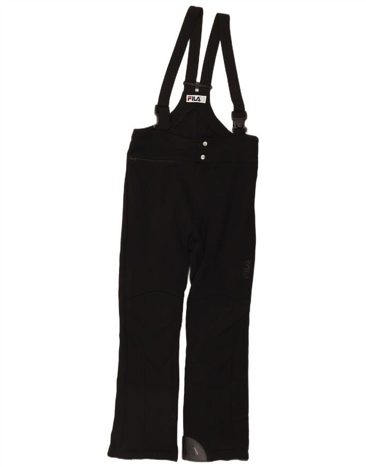 Fila Γυναικείο γραφικό Dungarees παντελόνι σκι IT 46 μεγάλο μαύρο πολυαμίδιο