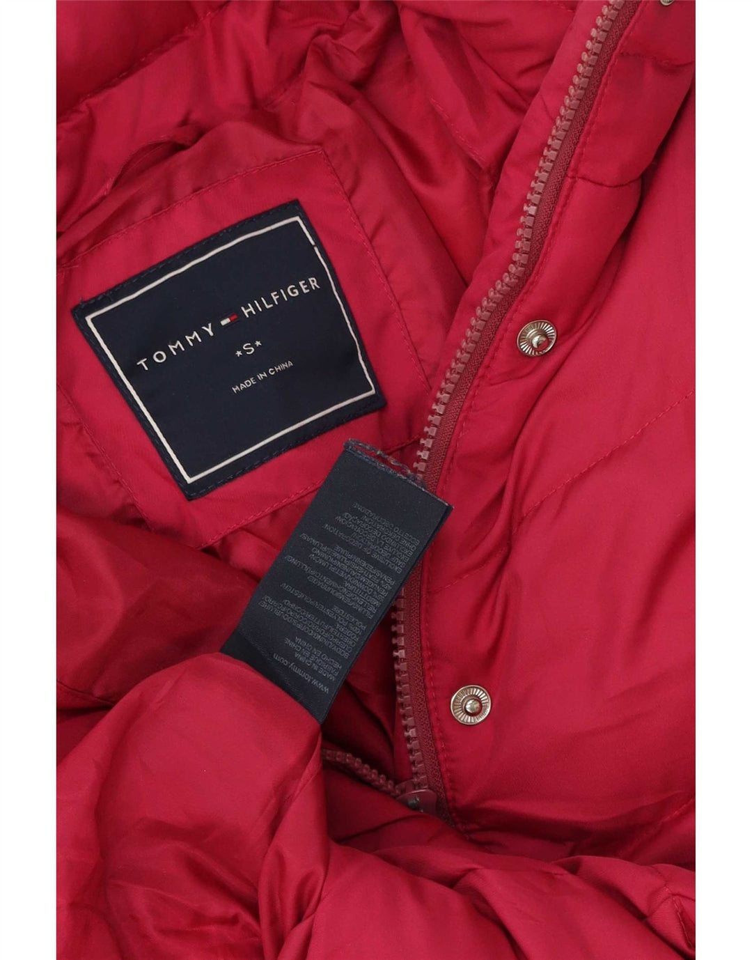 Tommy Hilfiger γυναικείο μπουφάν με κουκούλα UK 10 Small Pink Polyester