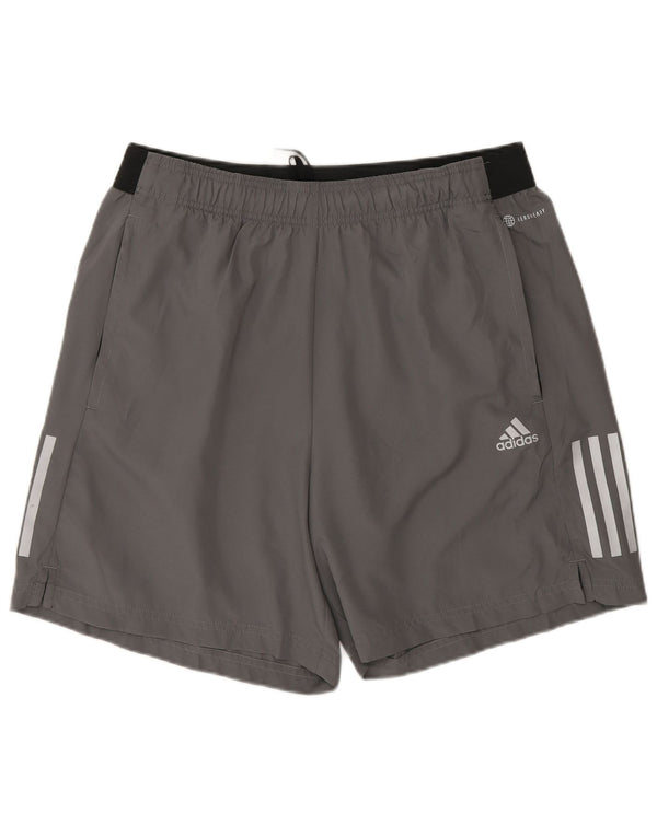 Ανδρικό αθλητικό σορτς Adidas Aeroready με μεγάλο γκρι χρώμα πολυεστέρα