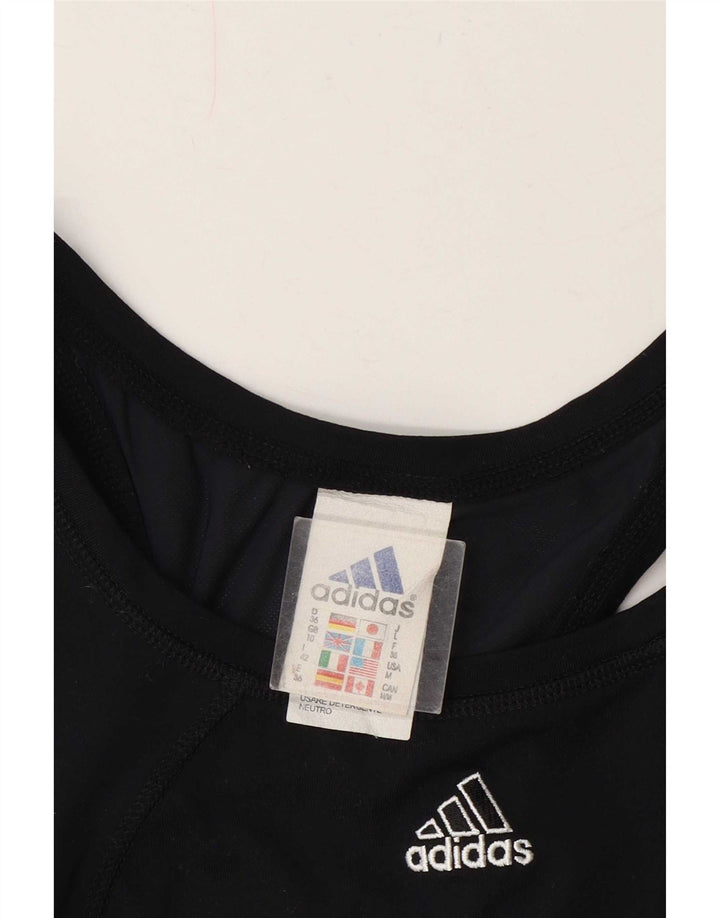 Adidas Γυναικείο Crop Vest Top UK 10 Small Black Polyamide