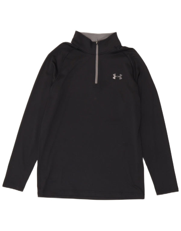 Ανδρική φόρμα αθλητικής φόρμας Under Armor Heat Gear με φερμουάρ πουλόβερ στο πάνω μέρος Small Black