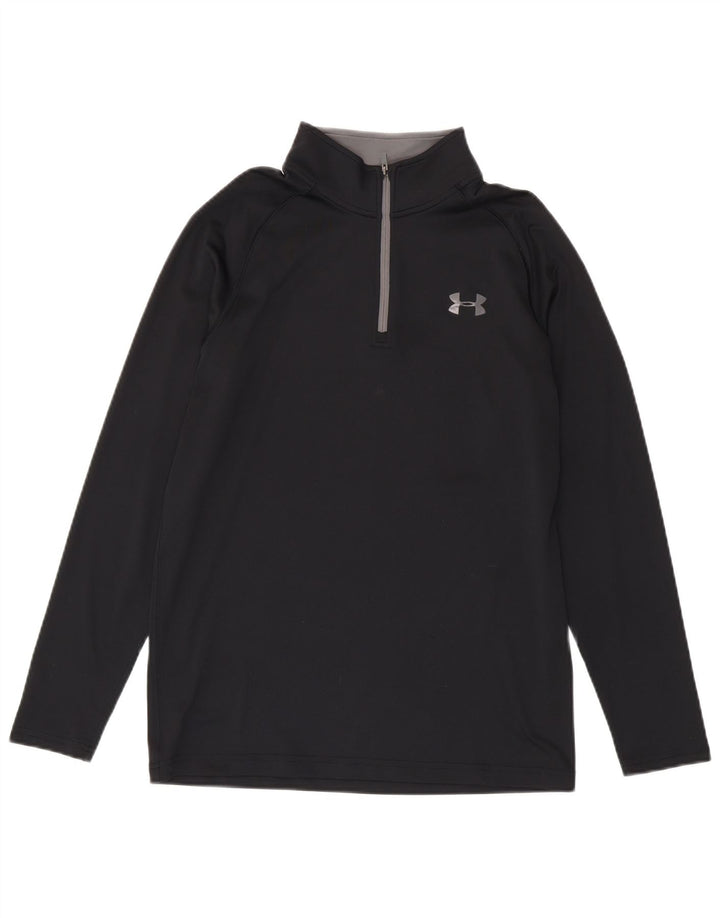Ανδρική φόρμα αθλητικής φόρμας Under Armor Heat Gear με φερμουάρ πουλόβερ στο πάνω μέρος Small Black
