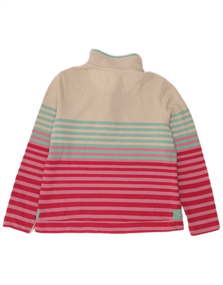 Joules Γυναικεία φούτερ με λαιμόκοψη Jumper UK 16 μεγάλο λευκό ριγέ