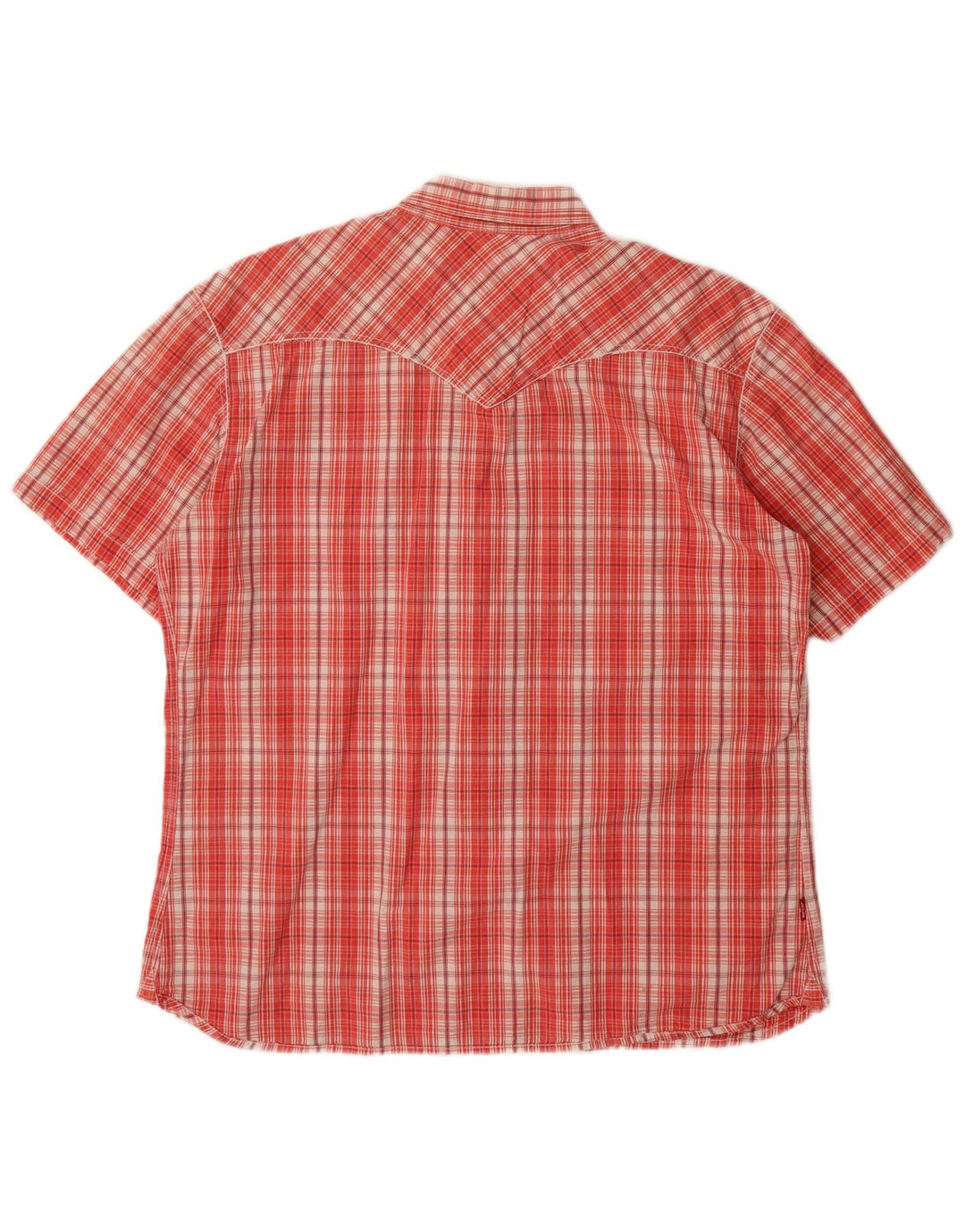 Ανδρικό κοντομάνικο πουκάμισο LEVI'S XL κόκκινο βαμβακερό