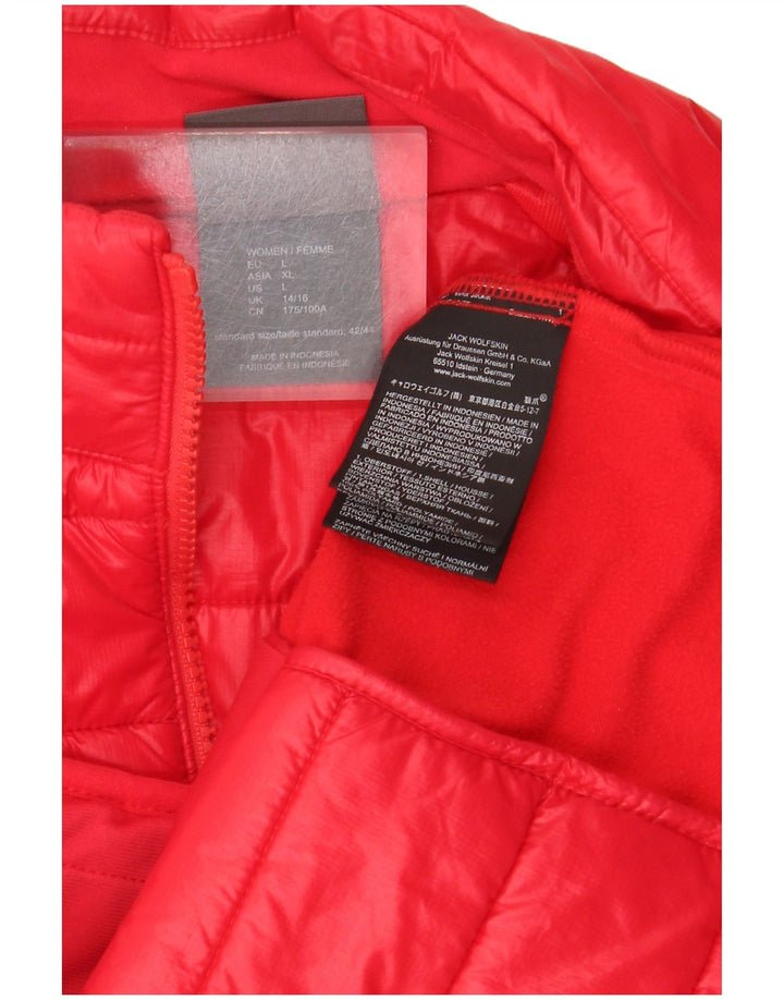 Jack Wolfskin Γυναικεία αθλητική φόρμα Top Jacket UK 16 Large Red Polyamide