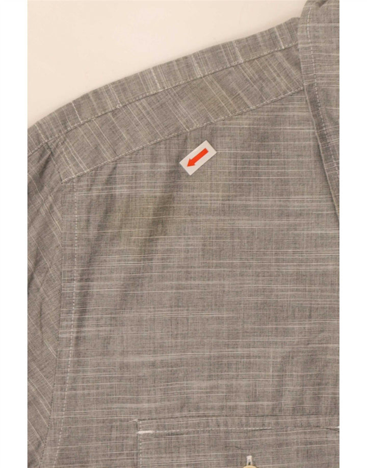 Ανδρικό πουκάμισο Quiksilver XL Γκρι ριγέ βαμβακερό