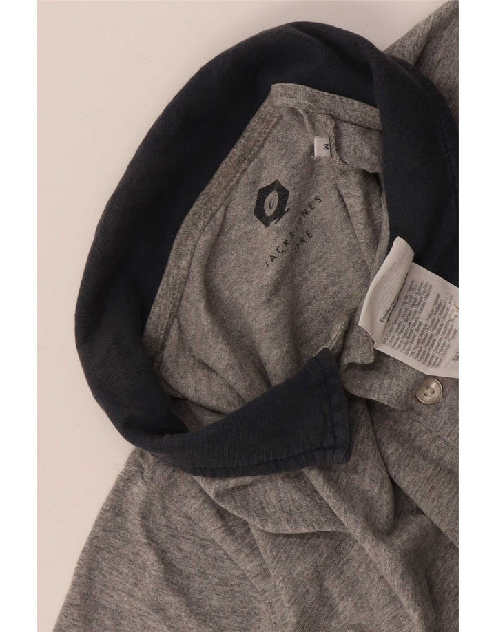 Ανδρικό μπλουζάκι πόλο Jack & Jones, μεσαίο γκρι, βαμβακερό