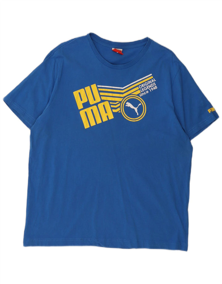 Ανδρικό γραφικό T-Shirt PUMA Top XL Blue