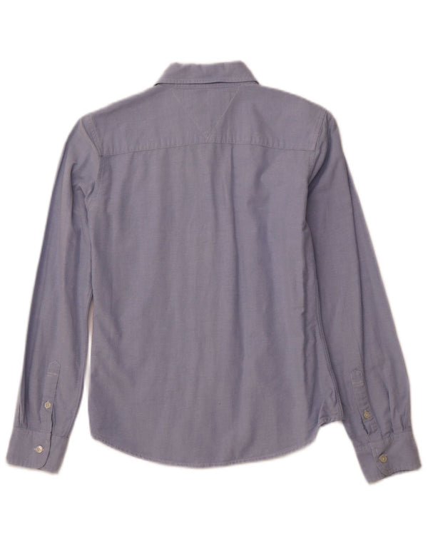 Γυναικείο πουκάμισο TOMMY HILFIGER UK 10 Small Blue βαμβακερό