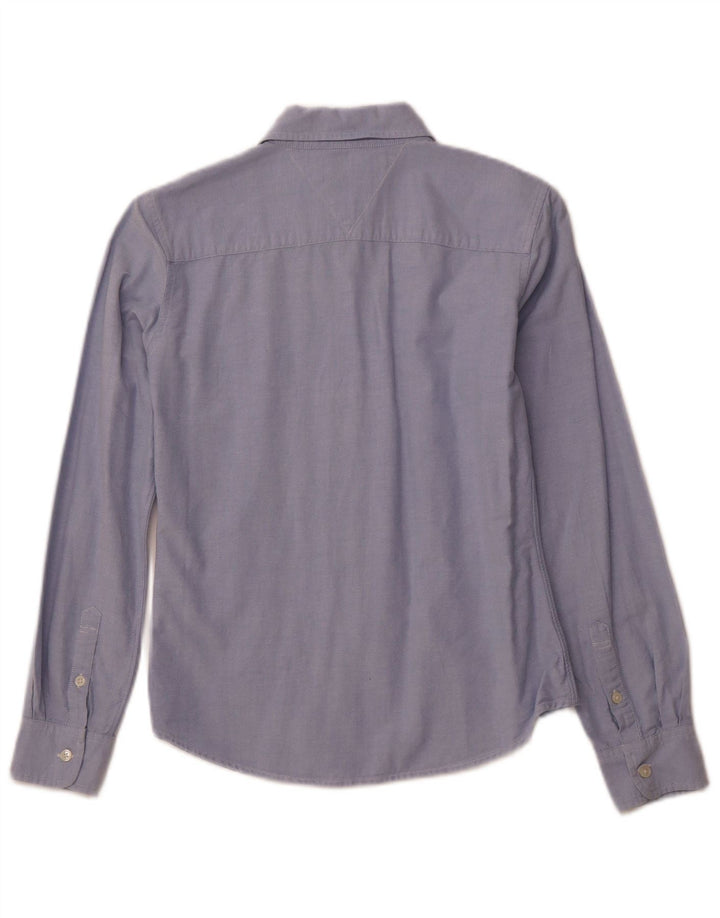 Γυναικείο πουκάμισο TOMMY HILFIGER UK 10 Small Blue βαμβακερό