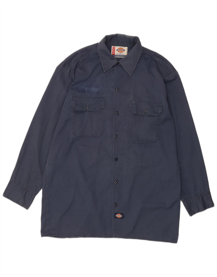 Ανδρικό πουκάμισο Dickies με μεσαίο μπλε ναυτικό πολυεστέρα