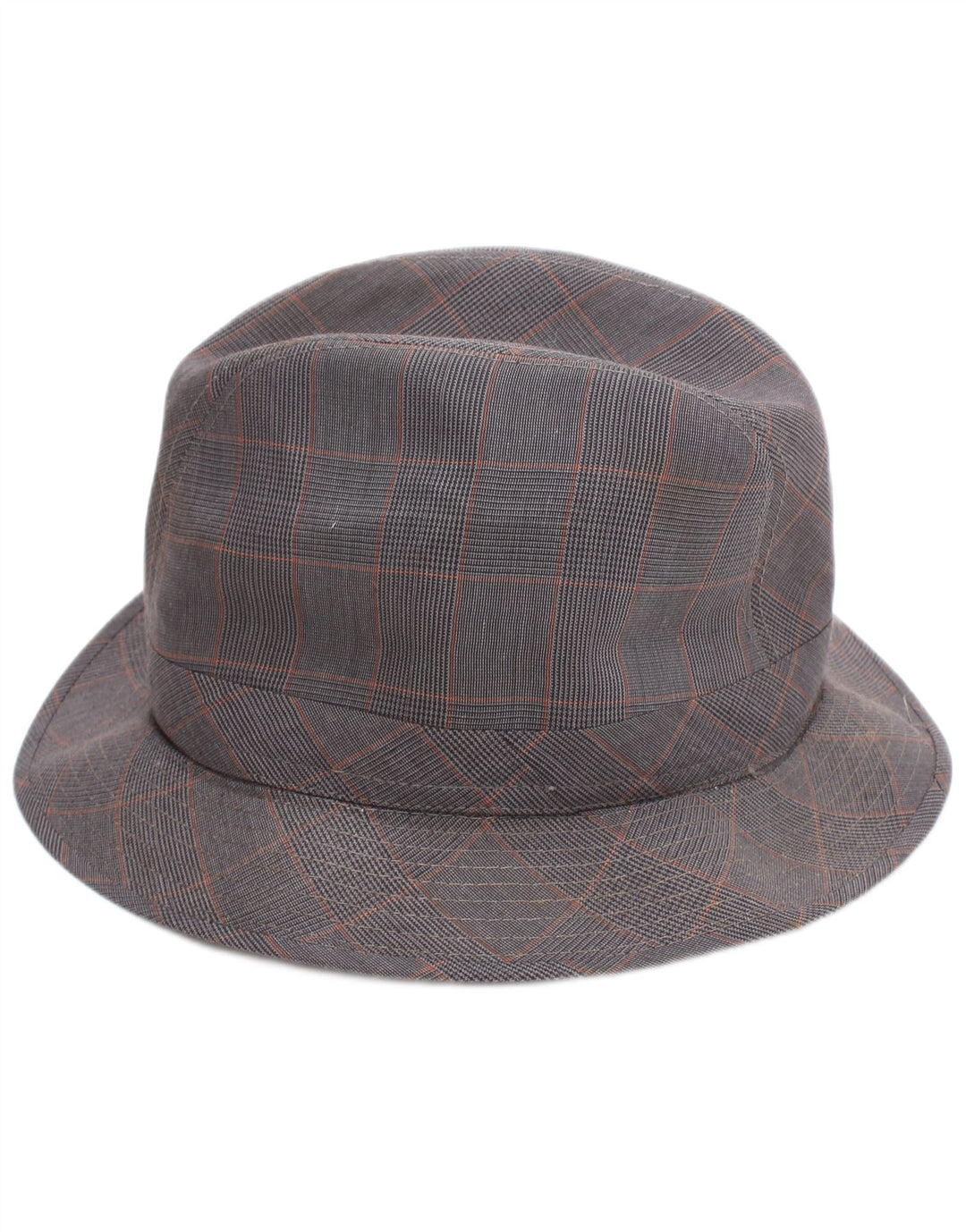 Vintage Ανδρικό καπέλο Fedora Large Grey Check Classic