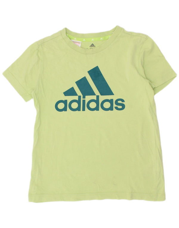 Adidas Boys Graphic T-Shirt Top 9-10 Years Πράσινο Βαμβακερό