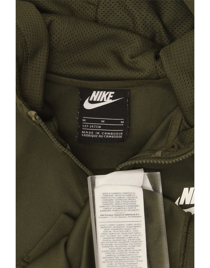 Πουλόβερ Nike Boys με φερμουάρ κουκούλα 10-11 ετών Μεσαίο χακί πολυεστέρας