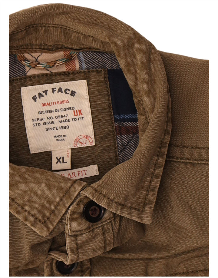 Ανδρικό μπουφάν Fat Face Regular Fit Utility UK 42 XL Καφέ βαμβακερό