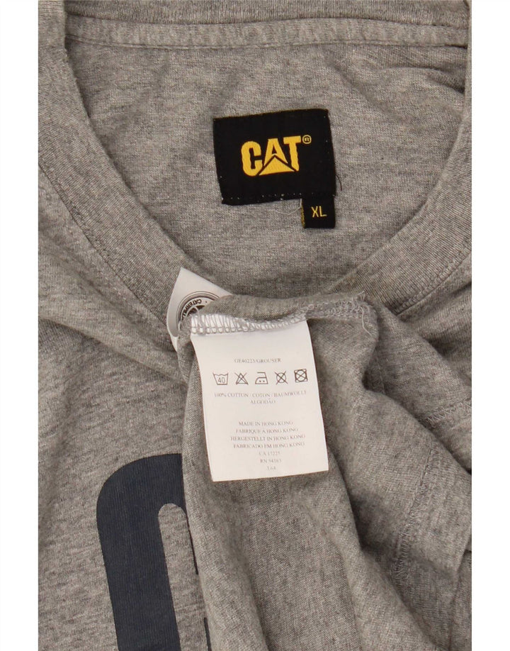 Ανδρικό γραφικό T-Shirt CAT Top XL Γκρι βαμβακερό