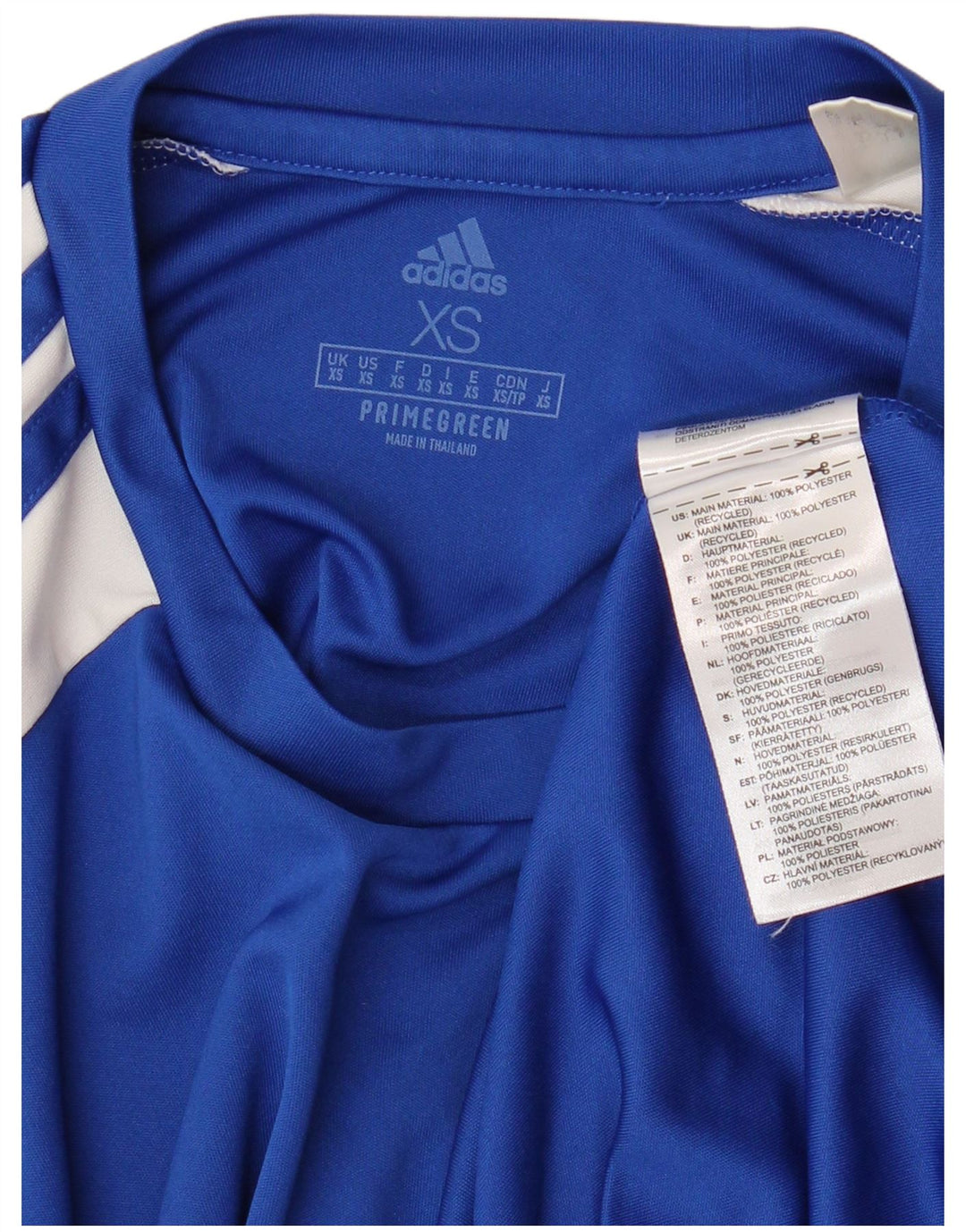 Ανδρικό T-Shirt Aeroready ADIDAS Top XS Blue Colorblock Polyester