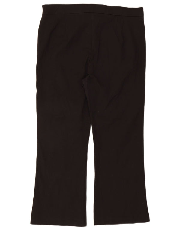 Zara Γυναικείο Straight Cropped Παντελόνι 2XL W34 L25 Μαύρο βαμβακερό