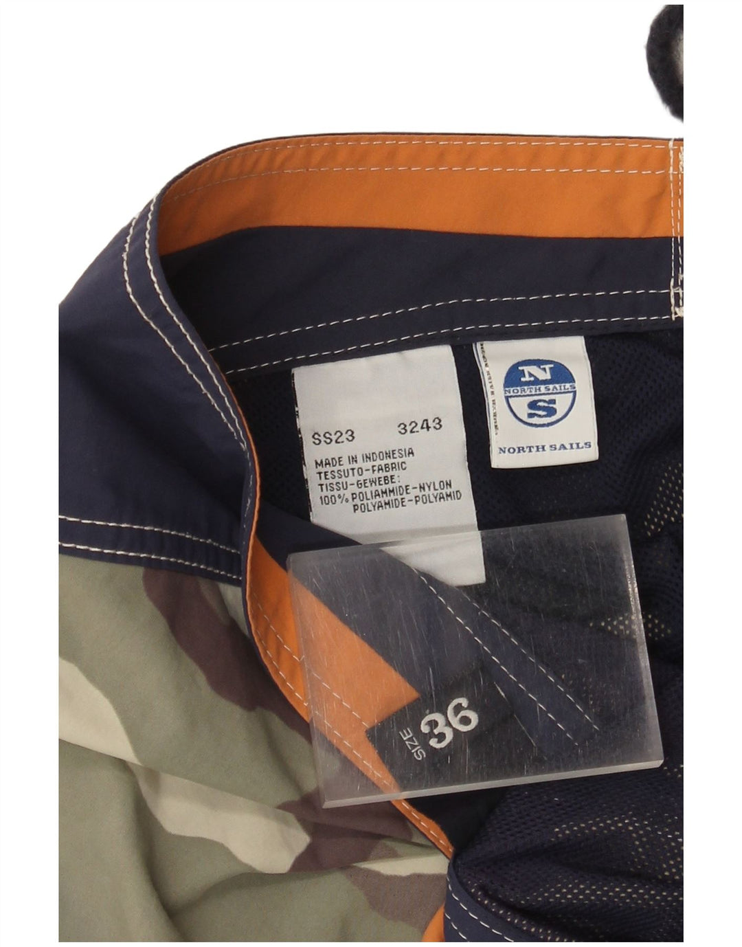 Ανδρικά σορτς κολύμβησης North Sails Large Khaki Camouflage Polyamide