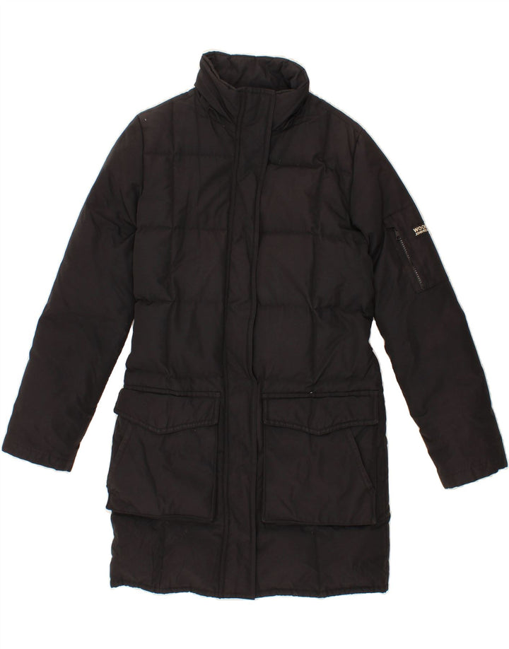 WOOLRICH Womens Loose Fit Padded Coat UK 6 XS Black Polyester Vintage Woolrich and Second-Hand Woolrich from Messina Hembry 