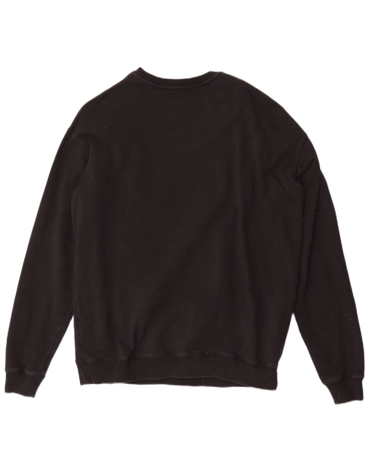 Ανδρικό γραφικό φούτερ MSGM Milano Jumper μεγάλο μαύρο βαμβακερό