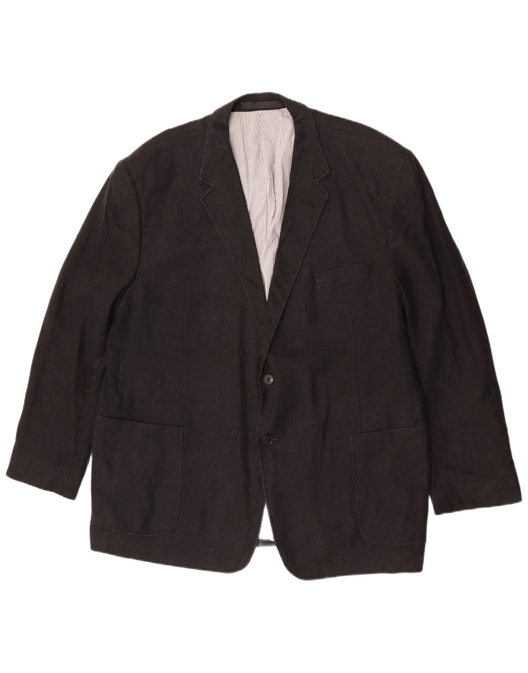Marks & Spencer Ανδρικό σακάκι Blazer UK 48 2XL μαύρο λινό