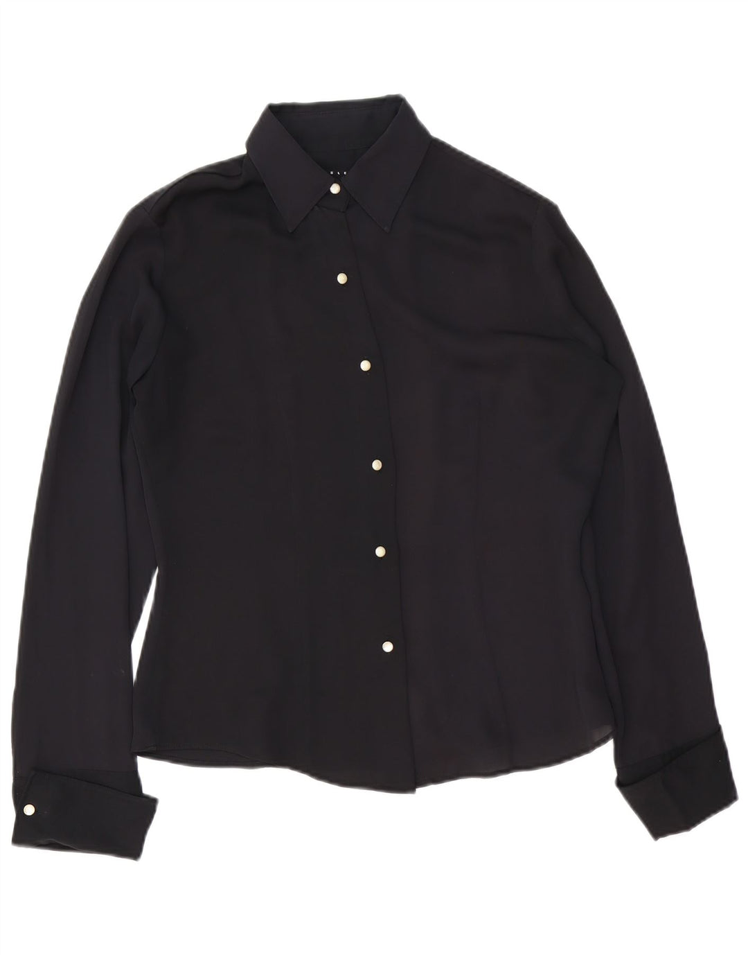 Sisley Γυναικείο πουκάμισο Μπλούζα UK 14 Large Μαύρο