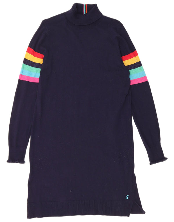 Joules Γυναικείο φόρεμα με ρολό λαιμόκοψη UK 10 Small Navy Blue ριγέ