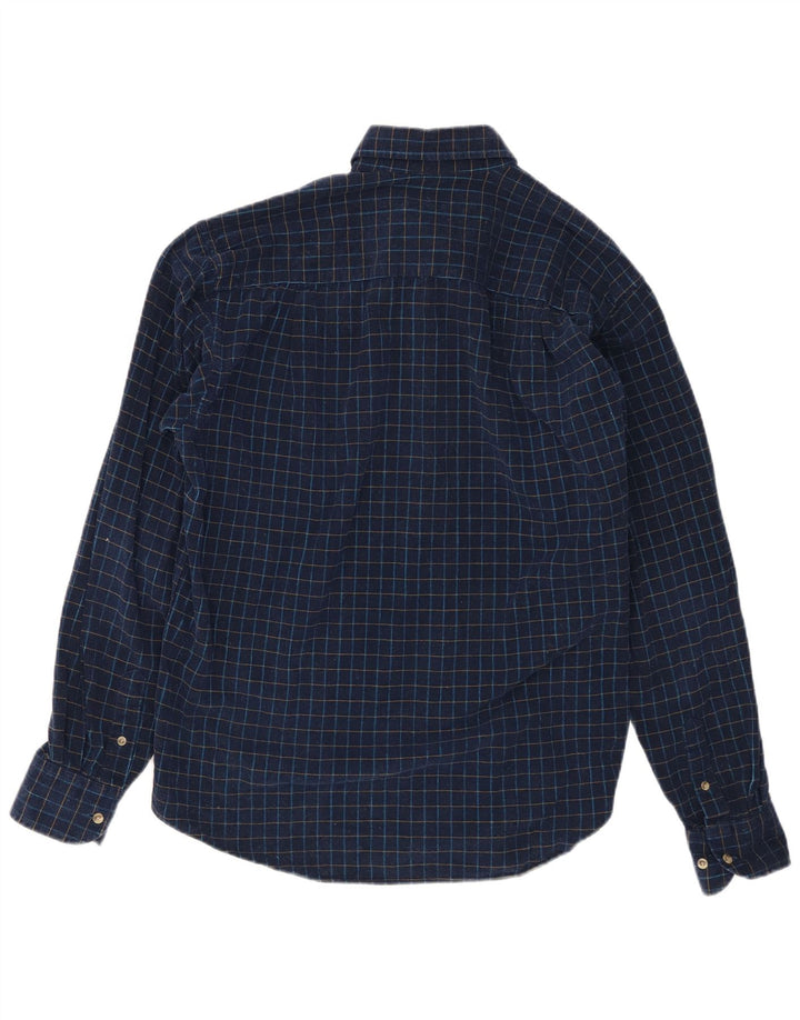 Ανδρικό πουκάμισο Sergio Tacchini Μεγάλο Navy Blue Check Cotton