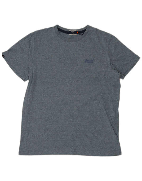 Ανδρικό T-Shirt SUPERDRY Top 2XL Μπλε βαμβακερό